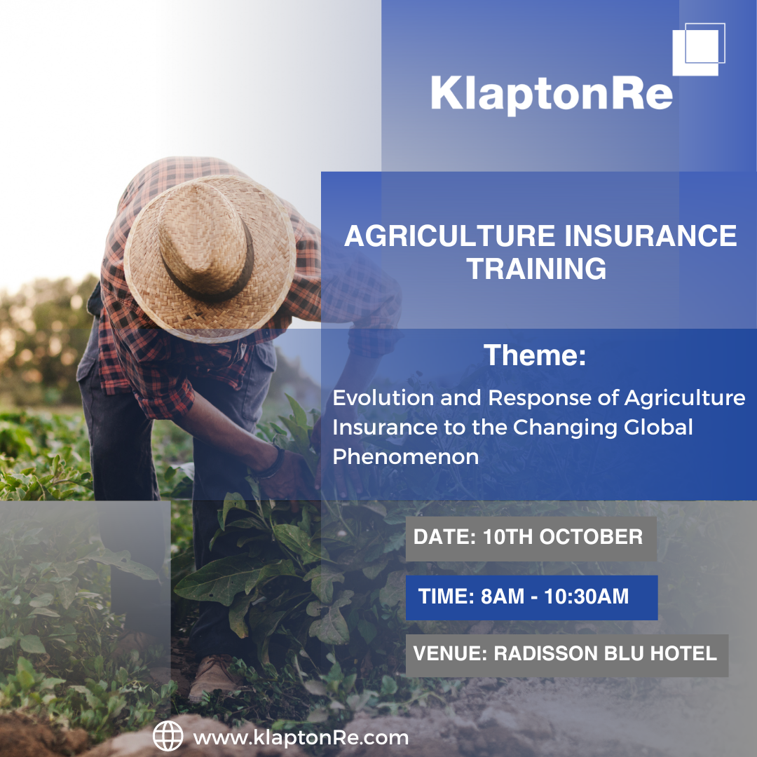 "Agriculture Training"- Evolution and Response of Agriculture Insurance to the Changing Global Phenomenon